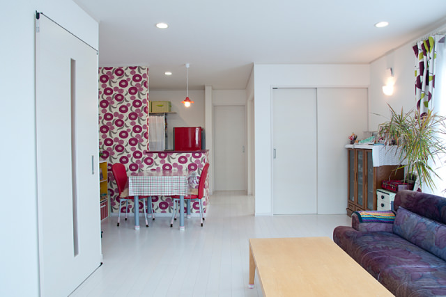 南国を想う家 リビング